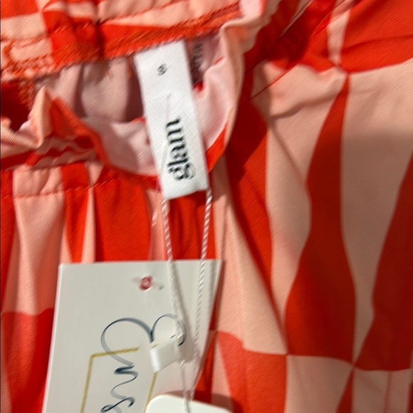 Glam Orange and White Asymmetrical Dress - Picture 2 of 7